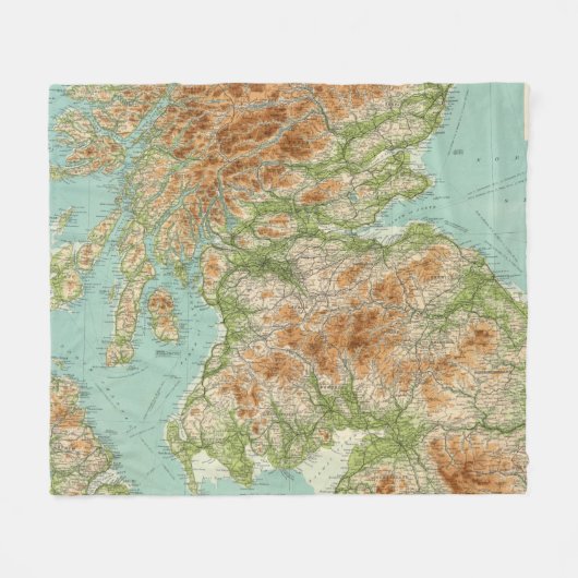 Schottland-Südteil Fleecedecke (Vorderseite (Horizontal))