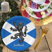 Schottland-Teller, Rampant, Löwe, Schottische Flag Pappteller