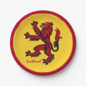 Schottland-Teller, Schottland-Löwe/Rampant Pappteller (Vorderseite)