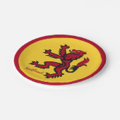Schottland-Teller, Schottland-Löwe/Rampant Pappteller (Schrägansicht)