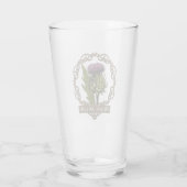 Schottland - Thistle und Schotte - Gälischer Toast Glas (Rückseite)