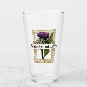 Schottland - Thistle und Schotte - Gälischer Toast Glas