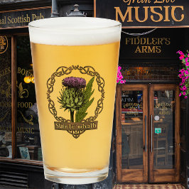 Schottland - Thistle und Schotte - Gälischer Toast Glas