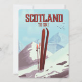 Schottland To Ski Vintage Reiseplakat (Vorderseite)