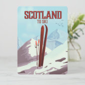 Schottland To Ski Vintage Reiseplakat (Stehend Vorderseite)