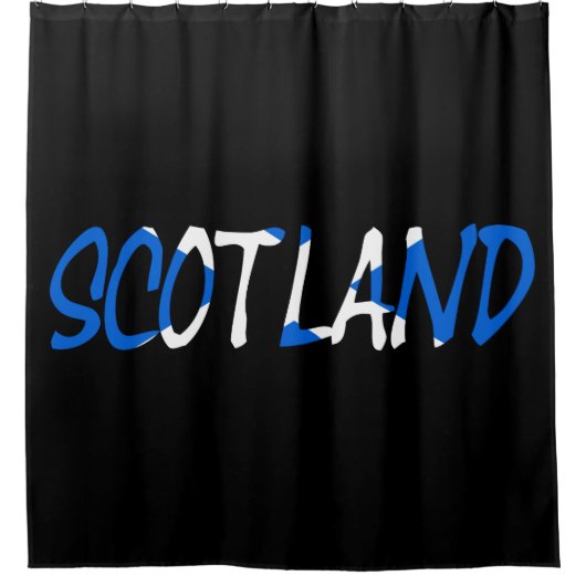 Schottland überlagert sich über die Schottische Fl Duschvorhang (Vorderseite)