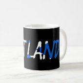 Schottland überlagerte sich auf dem Schottischen F Kaffeetasse (VorderseiteRechts)
