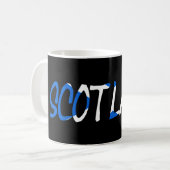 Schottland überlagerte sich auf dem Schottischen F Kaffeetasse (Vorderseite Links)
