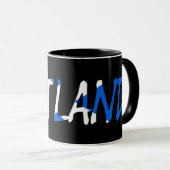 Schottland überlagerte sich auf dem Schottischen F Tasse (VorderseiteRechts)