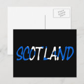 Schottland überlagerte sich auf schottischer Flagg Postkarte (Vorne/Hinten)