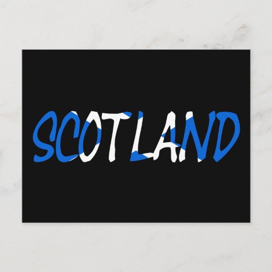 Schottland überlagerte sich auf schottischer Flagg Postkarte (Vorderseite)