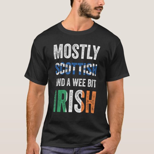 Schottland überwiegend schottisch und ein Wee-Bit T-Shirt (Vorderseite)