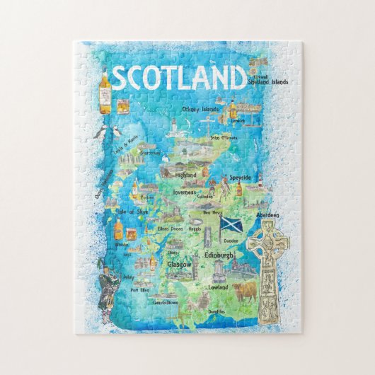 Schottland UK Reiseplan Puzzle (Vertikal)