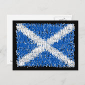 Schottland Unabhängigkeit: Schottische Ja-Flagge, Postkarte (Vorne/Hinten)