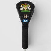 Schottland und Flag Mit Monogramm Golf Clubs Cover Headcover (Vorderseite)