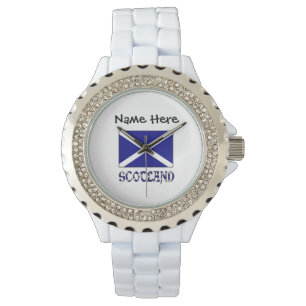Schottland und personalisierte schottische Flagge  Armbanduhr