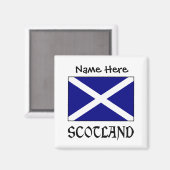 Schottland und Schotte Flag Personalisierter Platz Magnet (Vorderseite/Rückseite)