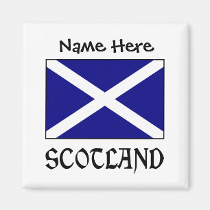 Schottland und Schotte Flag Personalisierter Platz Magnet