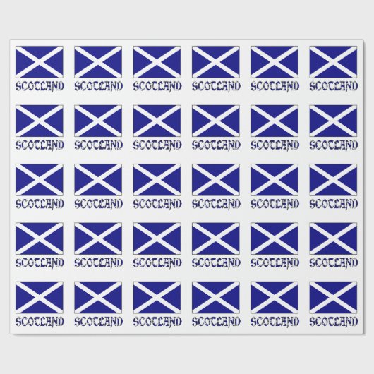 Schottland und Schotte oder St. Andrew's Cross Fla Geschenkpapier (Flach)