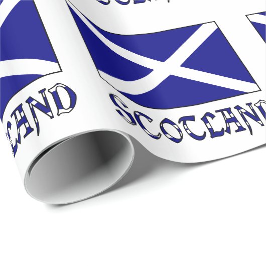 Schottland und Schotte oder St. Andrew's Cross Fla Geschenkpapier (Rolleneckpunkt)