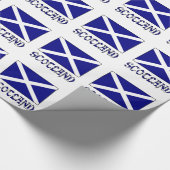 Schottland und Schottisch oder St. Andreas-Kreuz-F Geschenkpapier (Ecke)