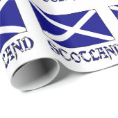 Schottland und Schottisch oder St. Andreas-Kreuz-F Geschenkpapier (Rolleneckpunkt)
