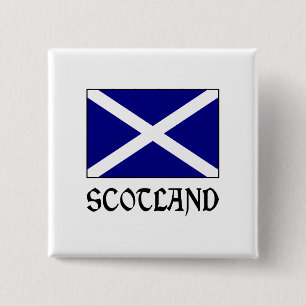 Schottland und schottische Flagge Button
