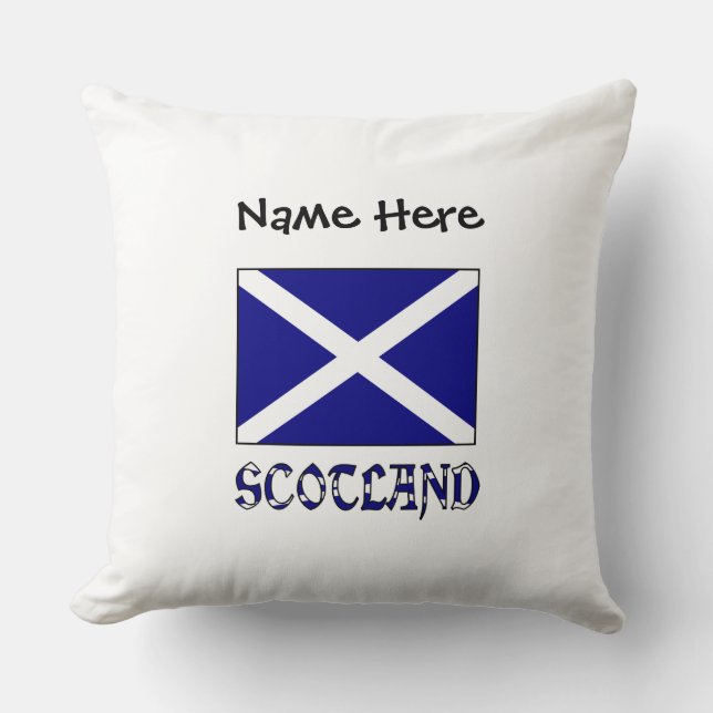 Schottland und Schottische Flagge Personalisiert Kissen (Vorderseite)