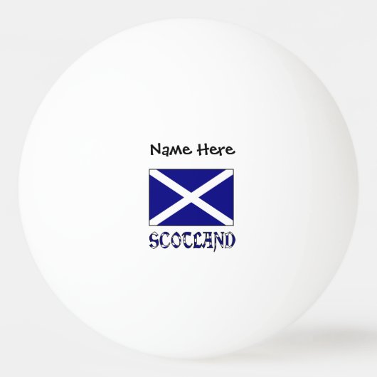 Schottland und St. Andrew Cross Flag Personalisier Tischtennisball (Vorderseite)