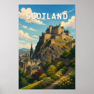 Schottland Vereinigtes Königreich Illustration Rei Poster