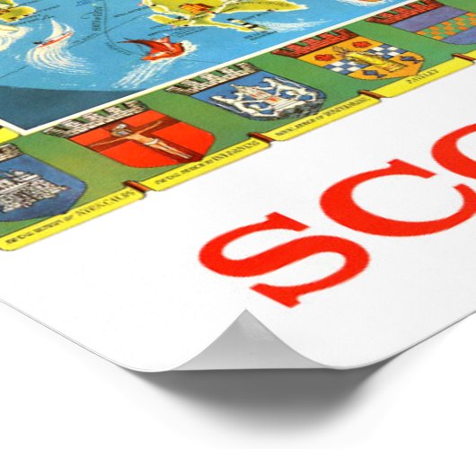 Schottland Vintage Poster (Ecke)