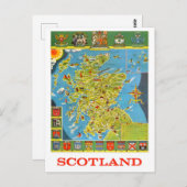 Schottland Vintage Reise Postkarte (Vorne/Hinten)