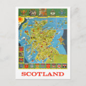 Schottland Vintage Reise Postkarte (Vorderseite)