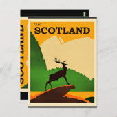 Schottland Vintage Reiseplakat Postkarte (Vorne/Hinten)