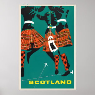 Schottland Vintage-Reiseplakatdruck britisch Poster