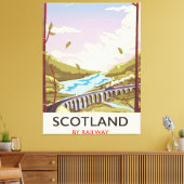 Schottland Vintages Reiseplakat Leinwanddruck (Insitu (Wohnzimmer))