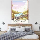 Schottland Vintages Reiseplakat Leinwanddruck (Insitu (Schlafzimmer))