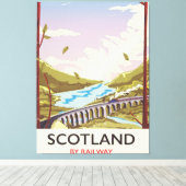 Schottland Vintages Reiseplakat Leinwanddruck (Insitu (Holzboden))