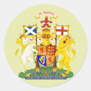 Schottland-Wappen Detail Runder Aufkleber