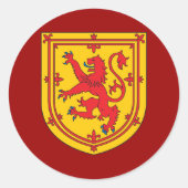 Schottland-Wappen Runder Aufkleber (Vorderseite)