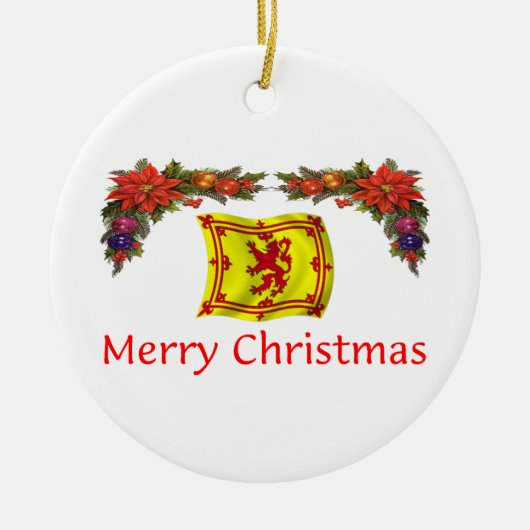 Schottland-Weihnachten Keramikornament (Vorne)