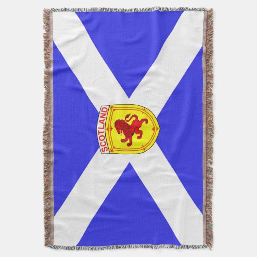Schottland, zügelloser Löwe, alte Flagge von Decke (Vorderseite Vertikal)