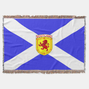Schottland, zügelloser Löwe, alte Flagge von Decke