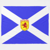 Schottland, zügelloser Löwe, alte Flagge von Fleecedecke (Vorderseite (Horizontal))