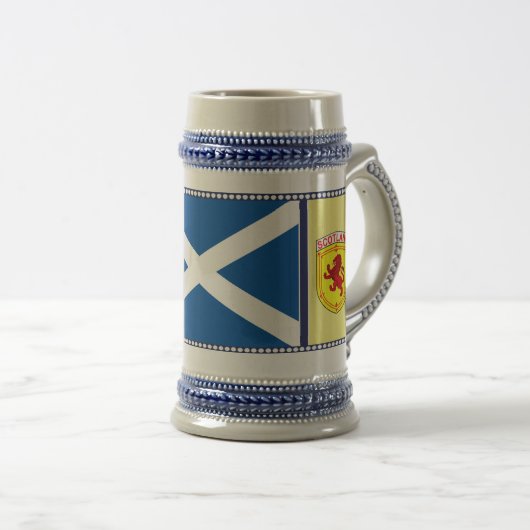 Schottland, zügelloser Löwe, Flagge, St Andrew Bierglas (VorderseiteRechts)