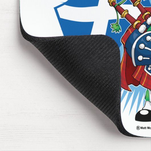 Schottlandflaggen und -pfeifer mousepad (Ecke)
