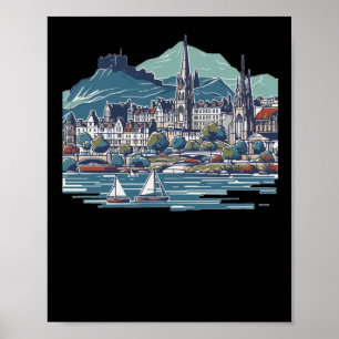 Schottlands Atemberaubende 3D-Sketchinsel Skye Poster