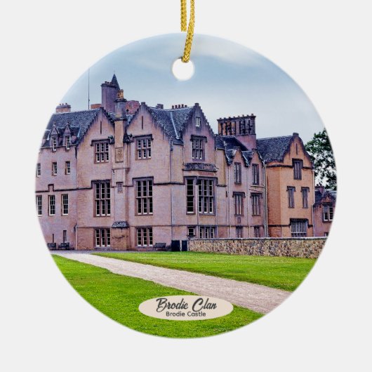 Schottlands Brodie Castle Tartan Weihnachtsgeschen Keramik Ornament (Vorne)