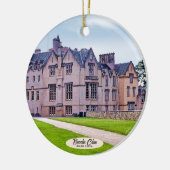 Schottlands Brodie Castle Tartan Weihnachtsgeschen Keramik Ornament (Links)