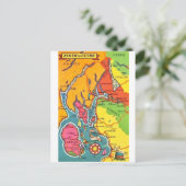 Schottland's Firth of Clyde Map Postkarte (Stehend Vorderseite)